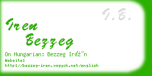 iren bezzeg business card